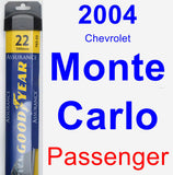 Passenger Wiper Blade for 2004 Chevrolet Monte Carlo - Assurance