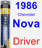 Driver Wiper Blade for 1986 Chevrolet Nova - Assurance