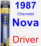 Driver Wiper Blade for 1987 Chevrolet Nova - Assurance