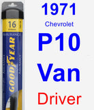 Driver Wiper Blade for 1971 Chevrolet P10 Van - Assurance