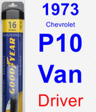 Driver Wiper Blade for 1973 Chevrolet P10 Van - Assurance