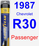 Passenger Wiper Blade for 1987 Chevrolet R30 - Assurance