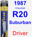 Driver Wiper Blade for 1987 Chevrolet R20 Suburban - Assurance