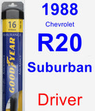 Driver Wiper Blade for 1988 Chevrolet R20 Suburban - Assurance