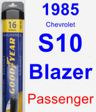 Passenger Wiper Blade for 1985 Chevrolet S10 Blazer - Assurance