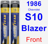 Front Wiper Blade Pack for 1986 Chevrolet S10 Blazer - Assurance