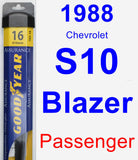 Passenger Wiper Blade for 1988 Chevrolet S10 Blazer - Assurance