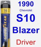 Driver Wiper Blade for 1990 Chevrolet S10 Blazer - Assurance