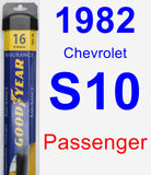 Passenger Wiper Blade for 1982 Chevrolet S10 - Assurance