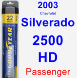 Passenger Wiper Blade for 2003 Chevrolet Silverado 2500 HD - Assurance