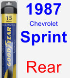 Rear Wiper Blade for 1987 Chevrolet Sprint - Assurance
