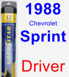 Driver Wiper Blade for 1988 Chevrolet Sprint - Assurance