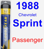 Passenger Wiper Blade for 1988 Chevrolet Sprint - Assurance