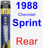 Rear Wiper Blade for 1988 Chevrolet Sprint - Assurance