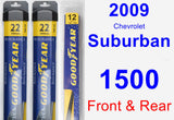 Front & Rear Wiper Blade Pack for 2009 Chevrolet Suburban 1500 - Assurance