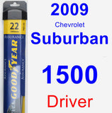 Driver Wiper Blade for 2009 Chevrolet Suburban 1500 - Assurance
