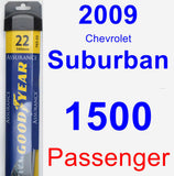 Passenger Wiper Blade for 2009 Chevrolet Suburban 1500 - Assurance