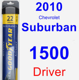 Driver Wiper Blade for 2010 Chevrolet Suburban 1500 - Assurance