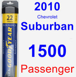 Passenger Wiper Blade for 2010 Chevrolet Suburban 1500 - Assurance