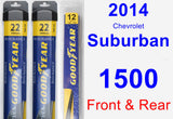 Front & Rear Wiper Blade Pack for 2014 Chevrolet Suburban 1500 - Assurance