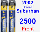 Front Wiper Blade Pack for 2002 Chevrolet Suburban 2500 - Assurance