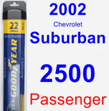 Passenger Wiper Blade for 2002 Chevrolet Suburban 2500 - Assurance