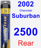 Rear Wiper Blade for 2002 Chevrolet Suburban 2500 - Assurance