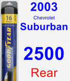 Rear Wiper Blade for 2003 Chevrolet Suburban 2500 - Assurance