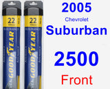 Front Wiper Blade Pack for 2005 Chevrolet Suburban 2500 - Assurance