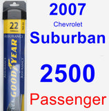 Passenger Wiper Blade for 2007 Chevrolet Suburban 2500 - Assurance