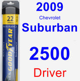 Driver Wiper Blade for 2009 Chevrolet Suburban 2500 - Assurance