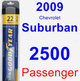 Passenger Wiper Blade for 2009 Chevrolet Suburban 2500 - Assurance