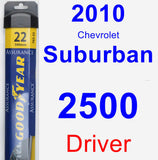 Driver Wiper Blade for 2010 Chevrolet Suburban 2500 - Assurance
