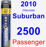 Passenger Wiper Blade for 2010 Chevrolet Suburban 2500 - Assurance