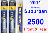 Front & Rear Wiper Blade Pack for 2011 Chevrolet Suburban 2500 - Assurance