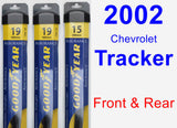 Front & Rear Wiper Blade Pack for 2002 Chevrolet Tracker - Assurance