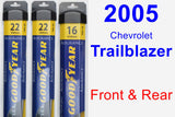 Front & Rear Wiper Blade Pack for 2005 Chevrolet Trailblazer - Assurance