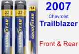 Front & Rear Wiper Blade Pack for 2007 Chevrolet Trailblazer - Assurance