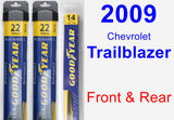 Front & Rear Wiper Blade Pack for 2009 Chevrolet Trailblazer - Assurance
