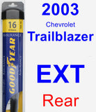 Rear Wiper Blade for 2003 Chevrolet Trailblazer EXT - Assurance