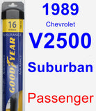 Passenger Wiper Blade for 1989 Chevrolet V2500 Suburban - Assurance