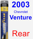 Rear Wiper Blade for 2003 Chevrolet Venture - Assurance