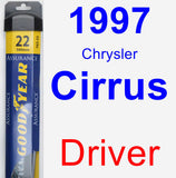 Driver Wiper Blade for 1997 Chrysler Cirrus - Assurance