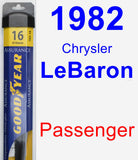 Passenger Wiper Blade for 1982 Chrysler LeBaron - Assurance