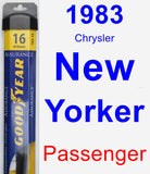 Passenger Wiper Blade for 1983 Chrysler New Yorker - Assurance