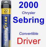 Driver Wiper Blade for 2000 Chrysler Sebring - Assurance