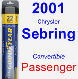 Passenger Wiper Blade for 2001 Chrysler Sebring - Assurance