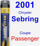 Passenger Wiper Blade for 2001 Chrysler Sebring - Assurance