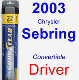 Driver Wiper Blade for 2003 Chrysler Sebring - Assurance