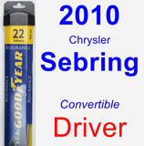 Driver Wiper Blade for 2010 Chrysler Sebring - Assurance